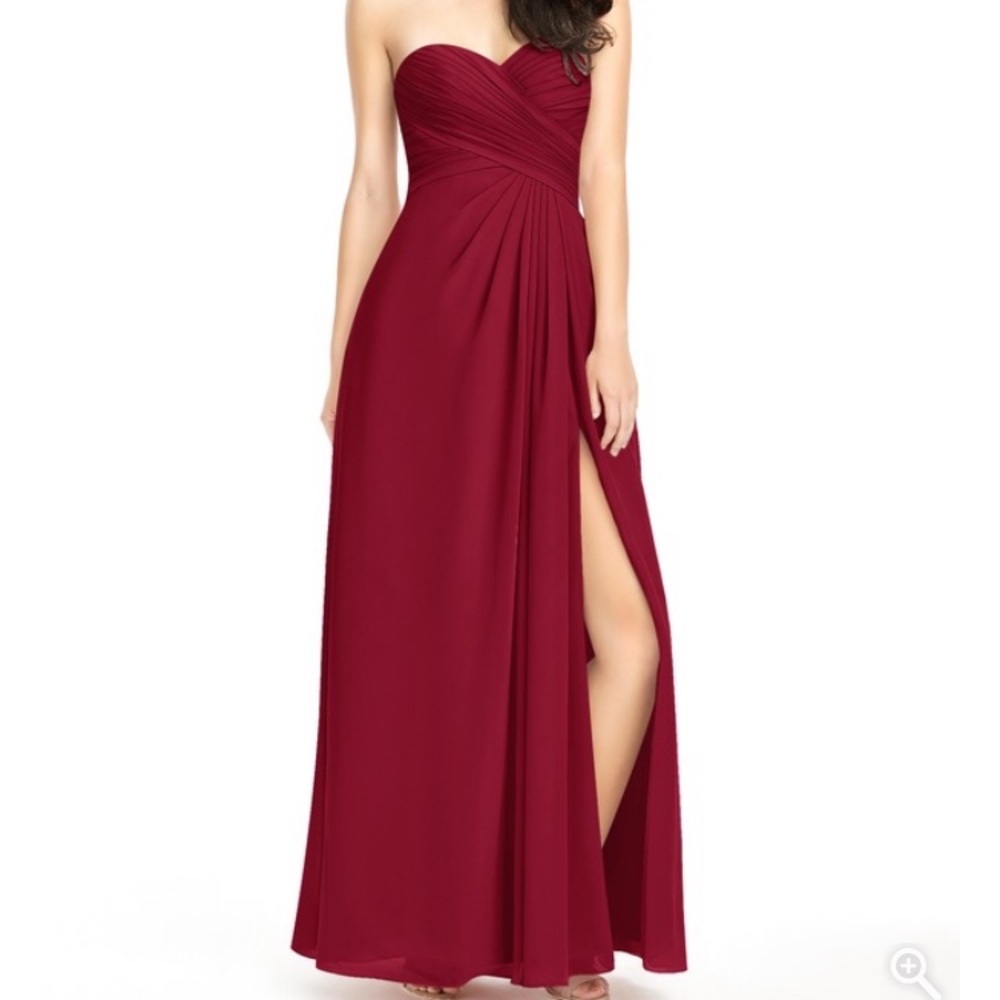 Azazie Burgundy Sweetheart bridesmaid dress